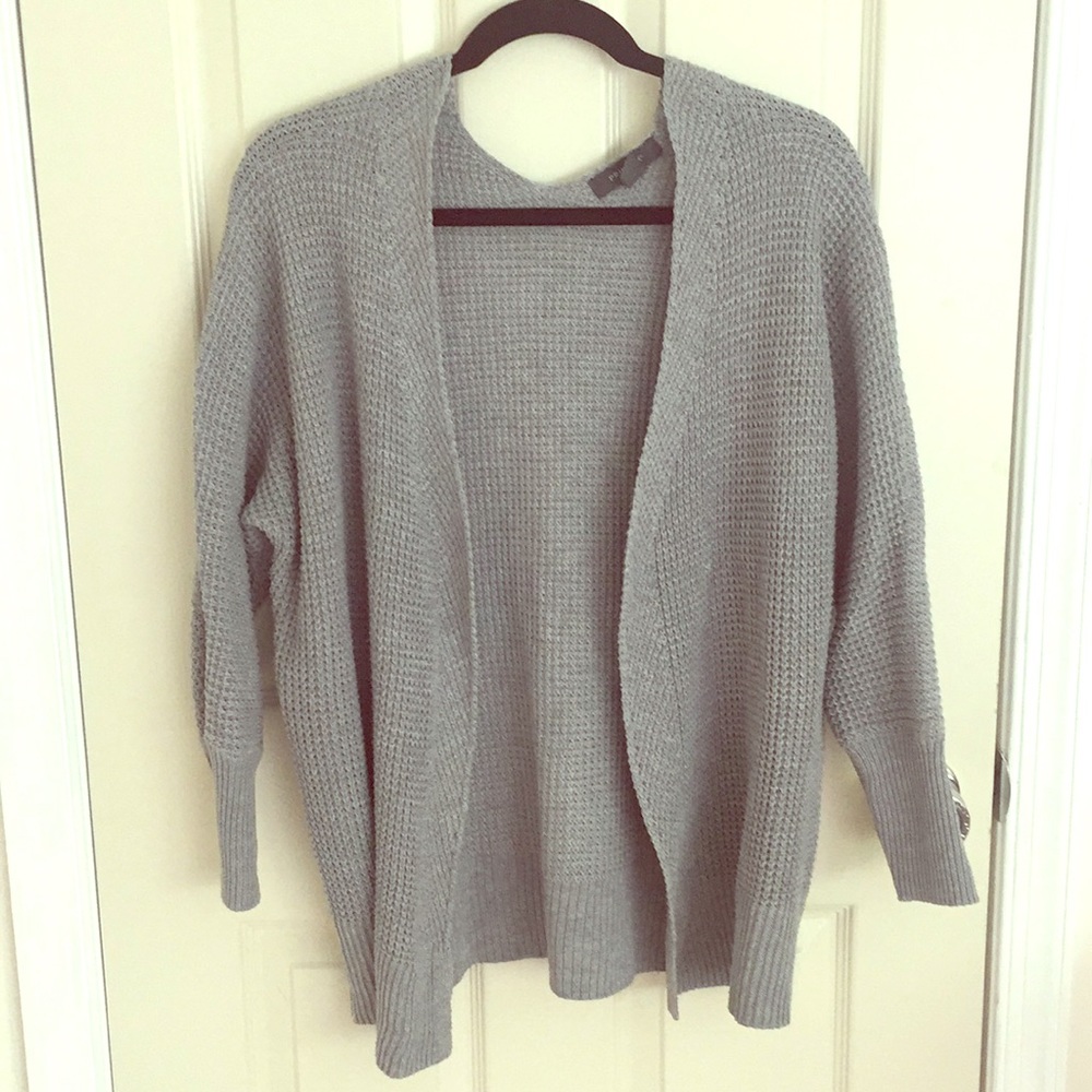 Grey sweater cardigan